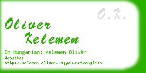 oliver kelemen business card