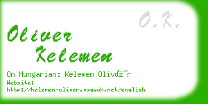 oliver kelemen business card